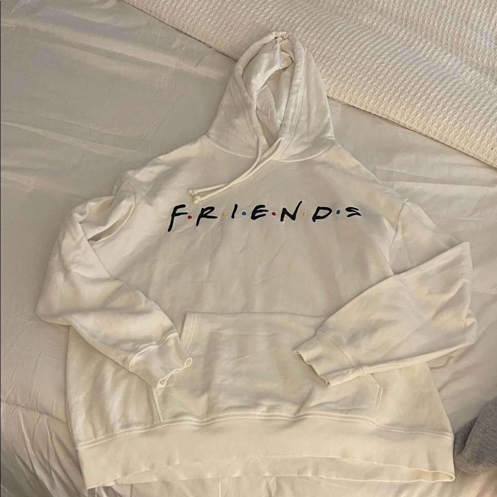 H&M Cream Friends Logo Hoodie